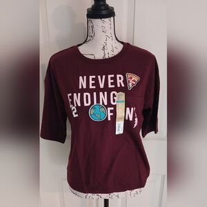 5/$25 ThereAbouts Port Wine Fun Graphic Tee Size Xl 18.5 Plus